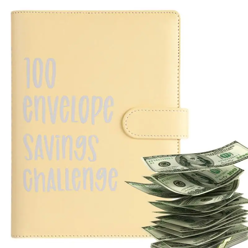 100 Конвертов с вызовом, Книга для планирования бюджета С конвертами для наличных, Сберегательная папка и вызовы, денежные Конверты для наличных