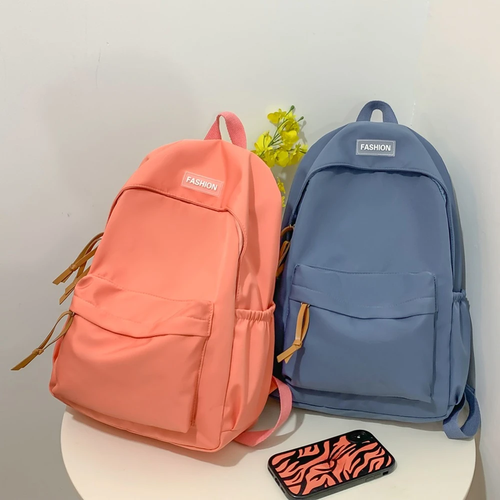 Женский рюкзак большой емкости, дорожные сумки, повседневные нейлоновые студенческие школьные сумки, однотонные модные сумки для женщин, сумки для книг для девочек