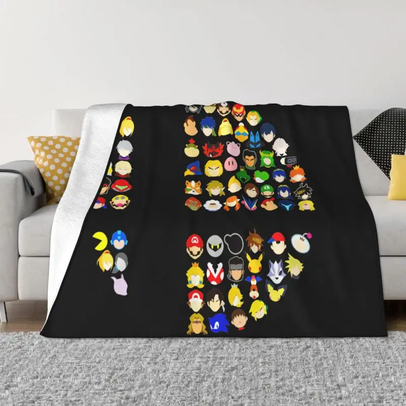 Super Smash Bros Ultimate Одеяло Бархатный Диван-кровать Пылезащитный Чехол Постельное Белье Семейные Расходы