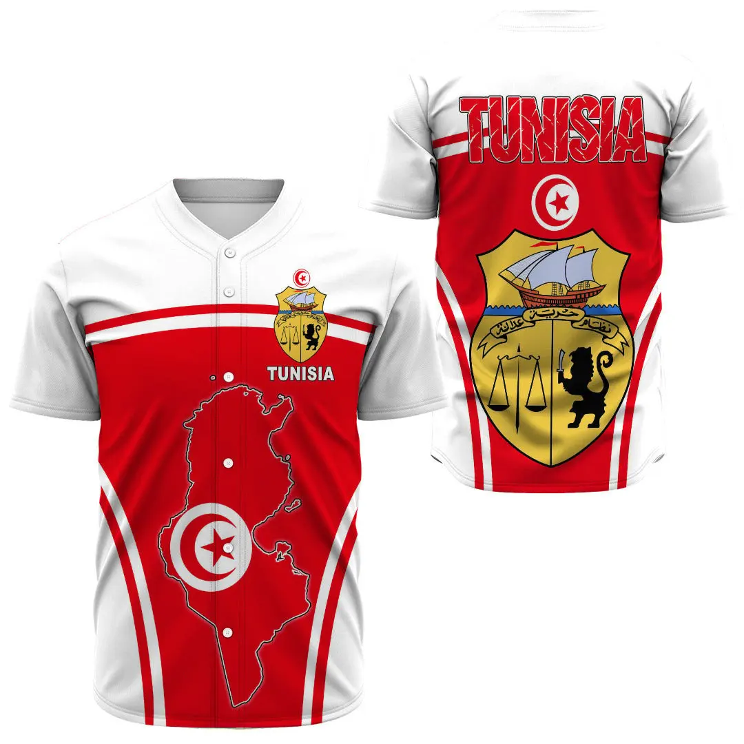 Новая Летняя Повседневная Спортивная Одежда Africa Zone Clothing - Tunisia Active Flag С Бейсбольным Принтом, Модные Уличные Топы для Мужчин И Женщин