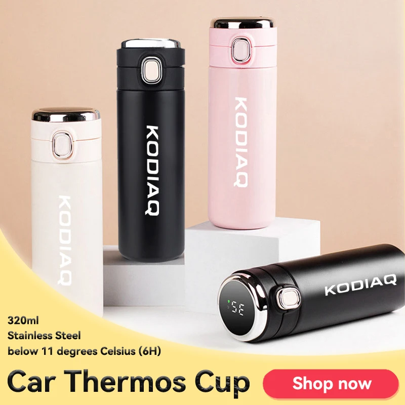 Для Skoda Kodiaq octavia fabia rapid superb Автомобильный термос, спортивная чашка для путешествий, вакуумная бутылка для воды, автомобильные Аксессуары